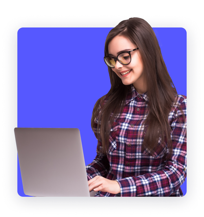 Man or woman sitting and programming