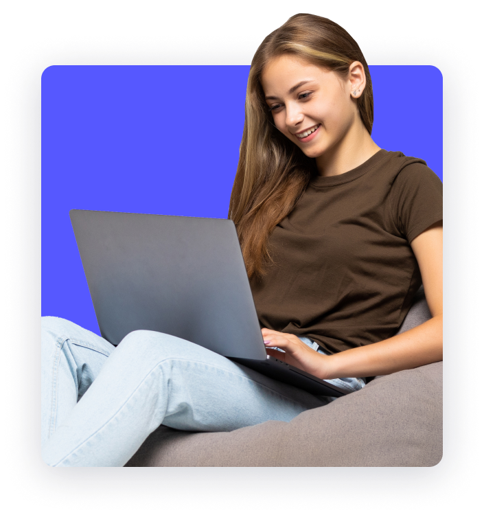 Man or woman sitting and programming